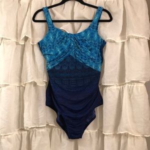 Lands’ End Carmela Underwire 1 Piece Swimsuit